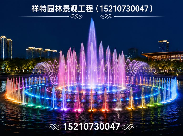 定州市广场喷泉展示图